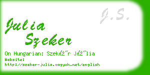 julia szeker business card